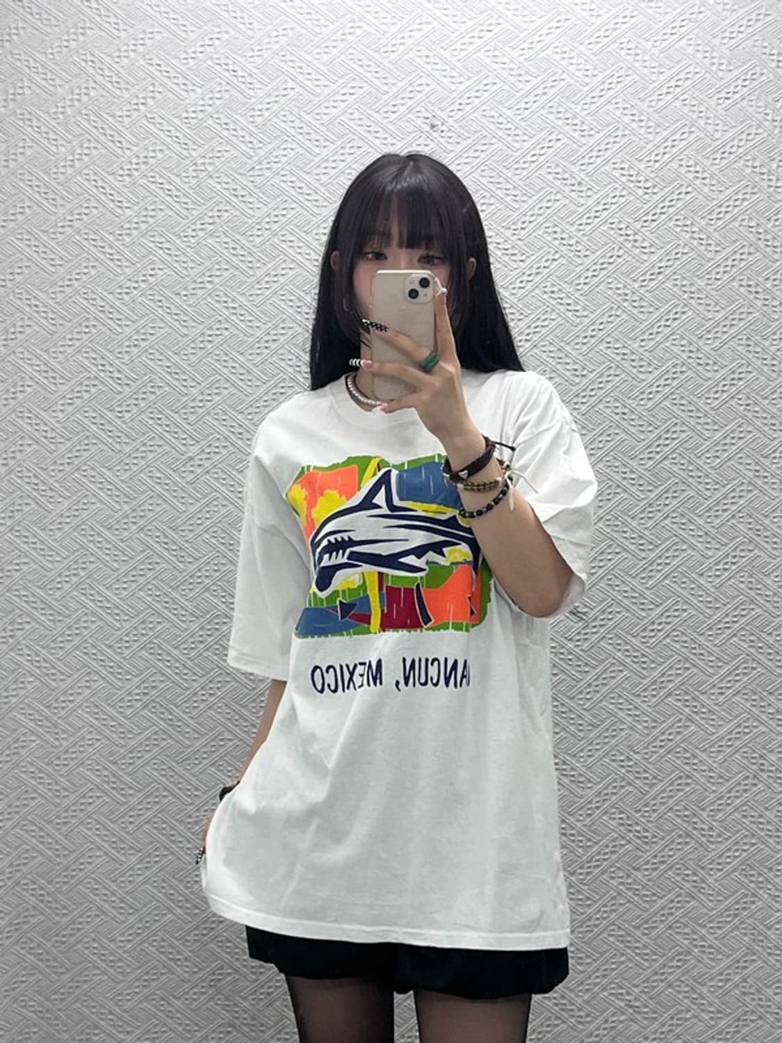 빈티지 캐주얼 키치 페인트 프린팅 반팔티 105 C10631 상품이미지2