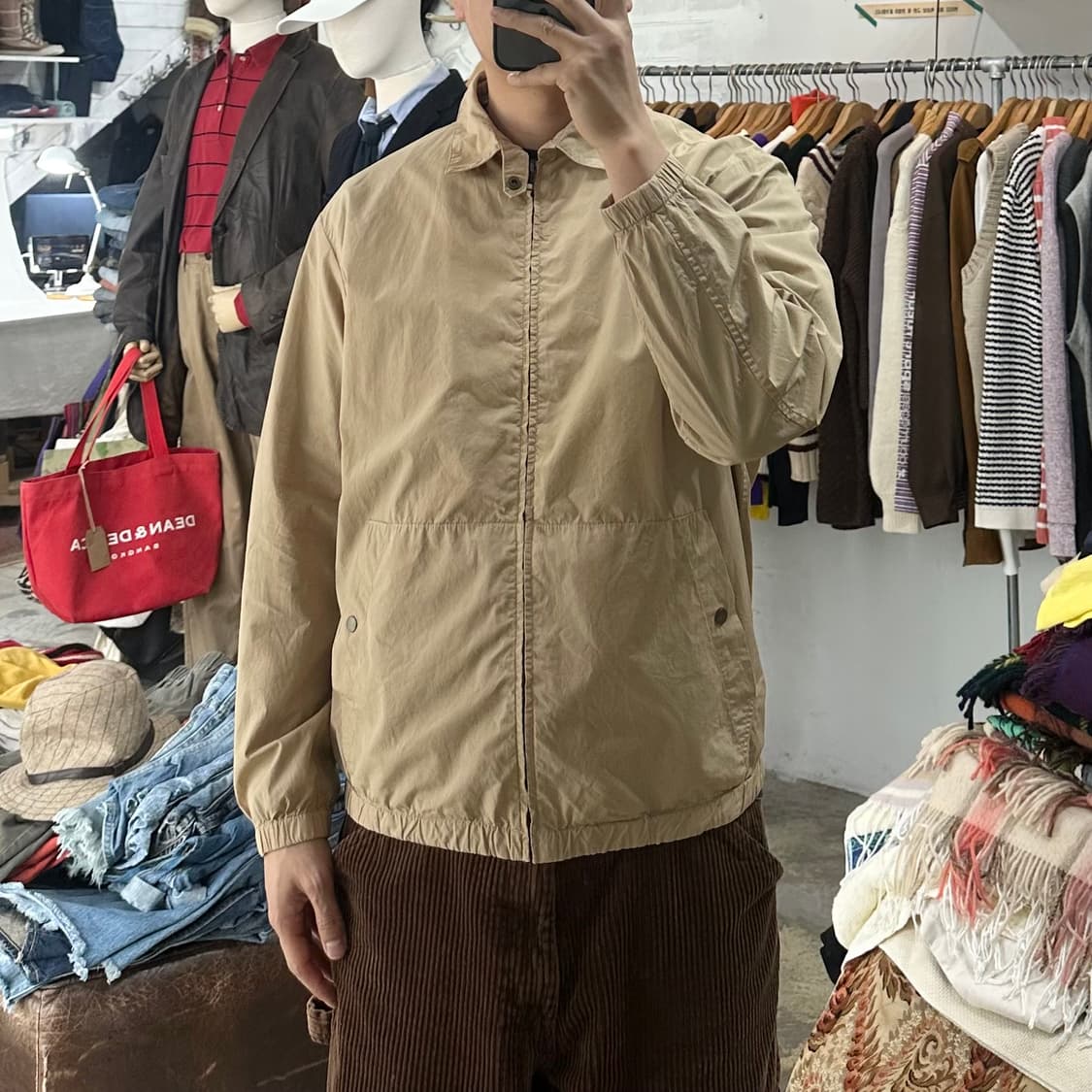 (착용컷) JOURNAL STANDARD 코튼 블루종 (남성용 100) 상품이미지3