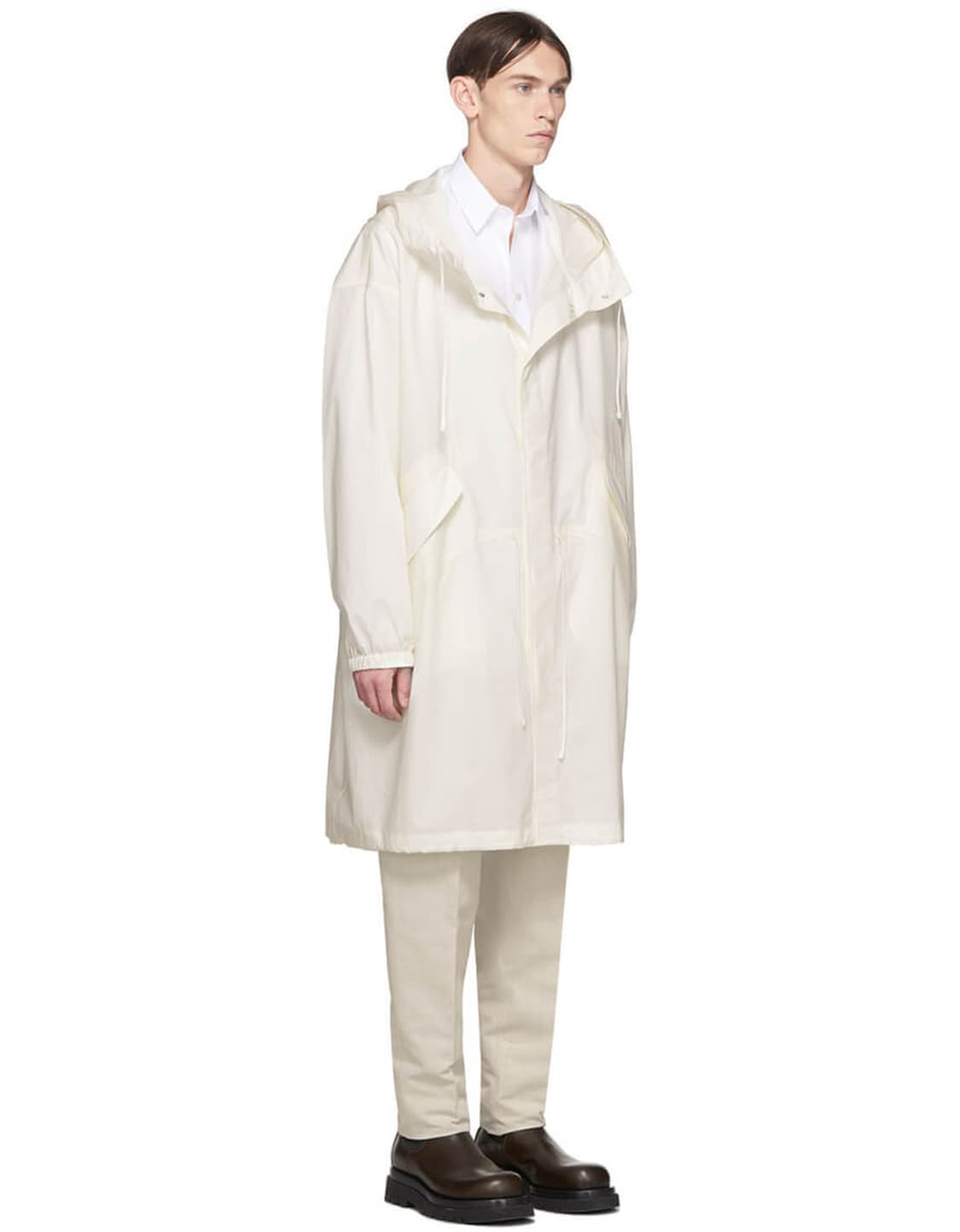 [새제품]48 질샌더 코트 백로고 롱자켓 트렌치코트 명품코트 피쉬테일 상품이미지2