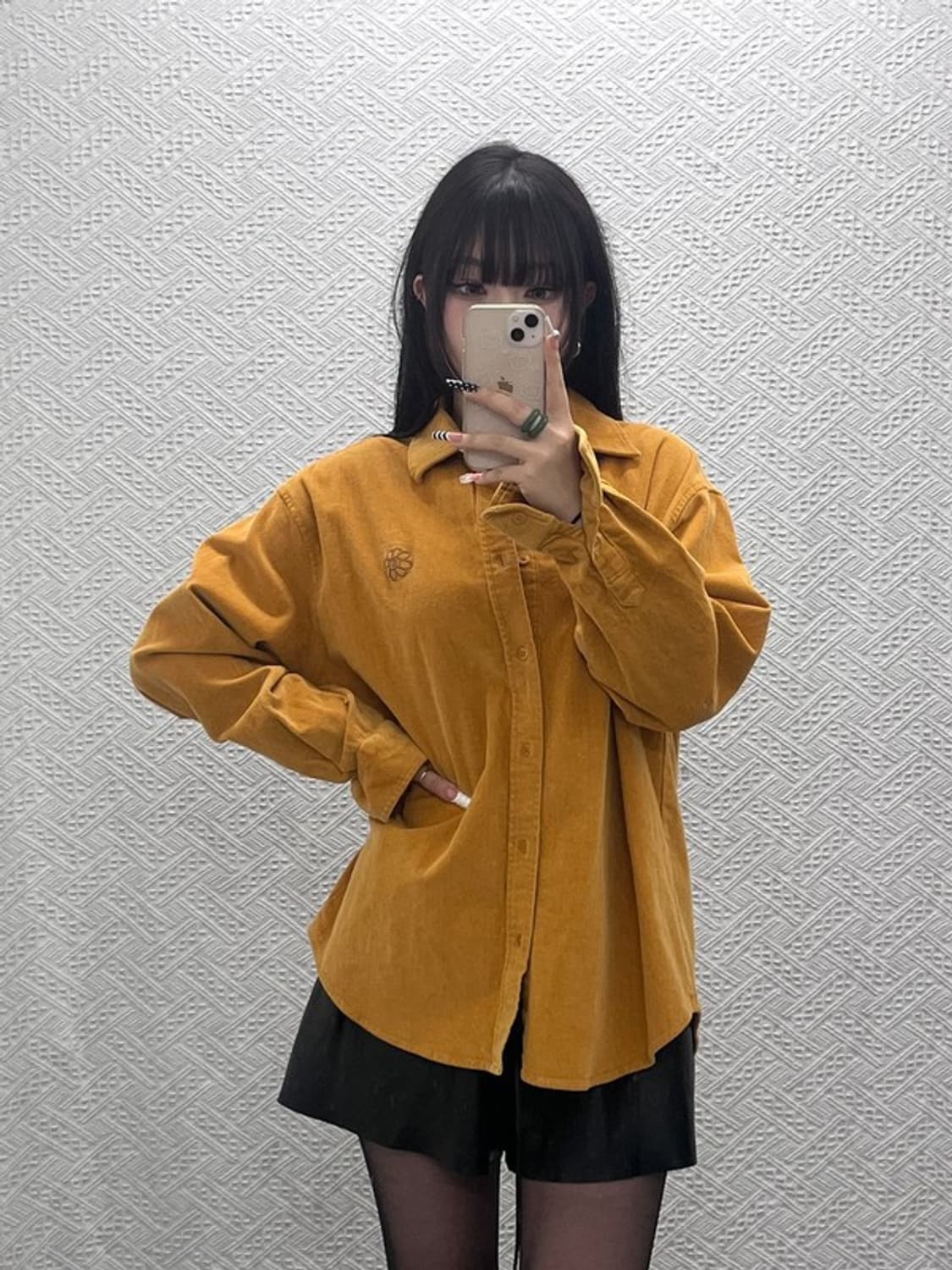 와릿이즌 와키윌리 레트로 머스타드 코듀로이 셔츠 XL C10214 상품이미지1