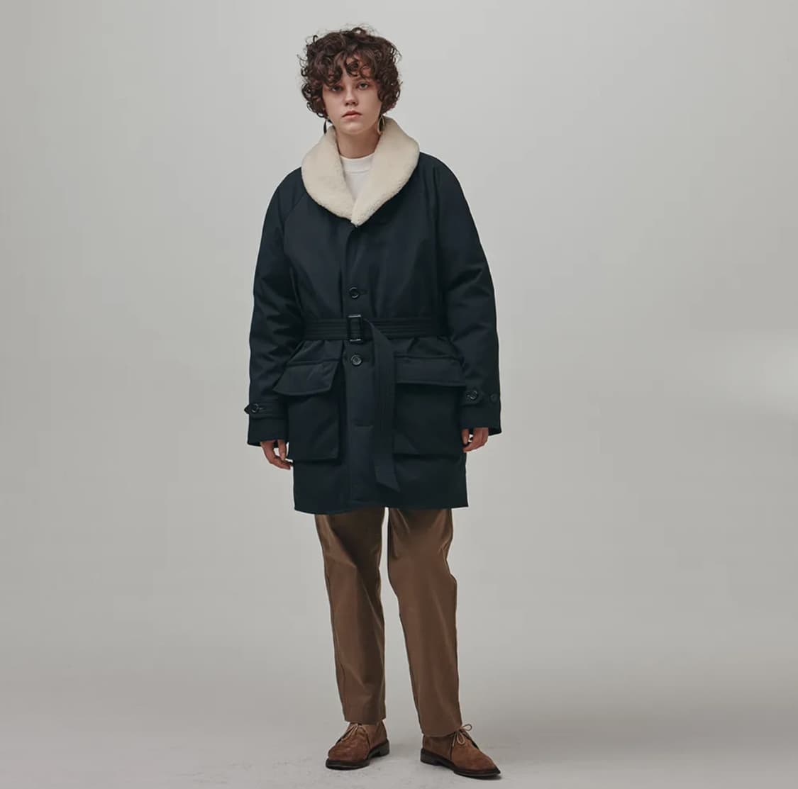 ESPAI 에스파이/ 덕다운 패딩코트/ M 네이비 상품이미지1