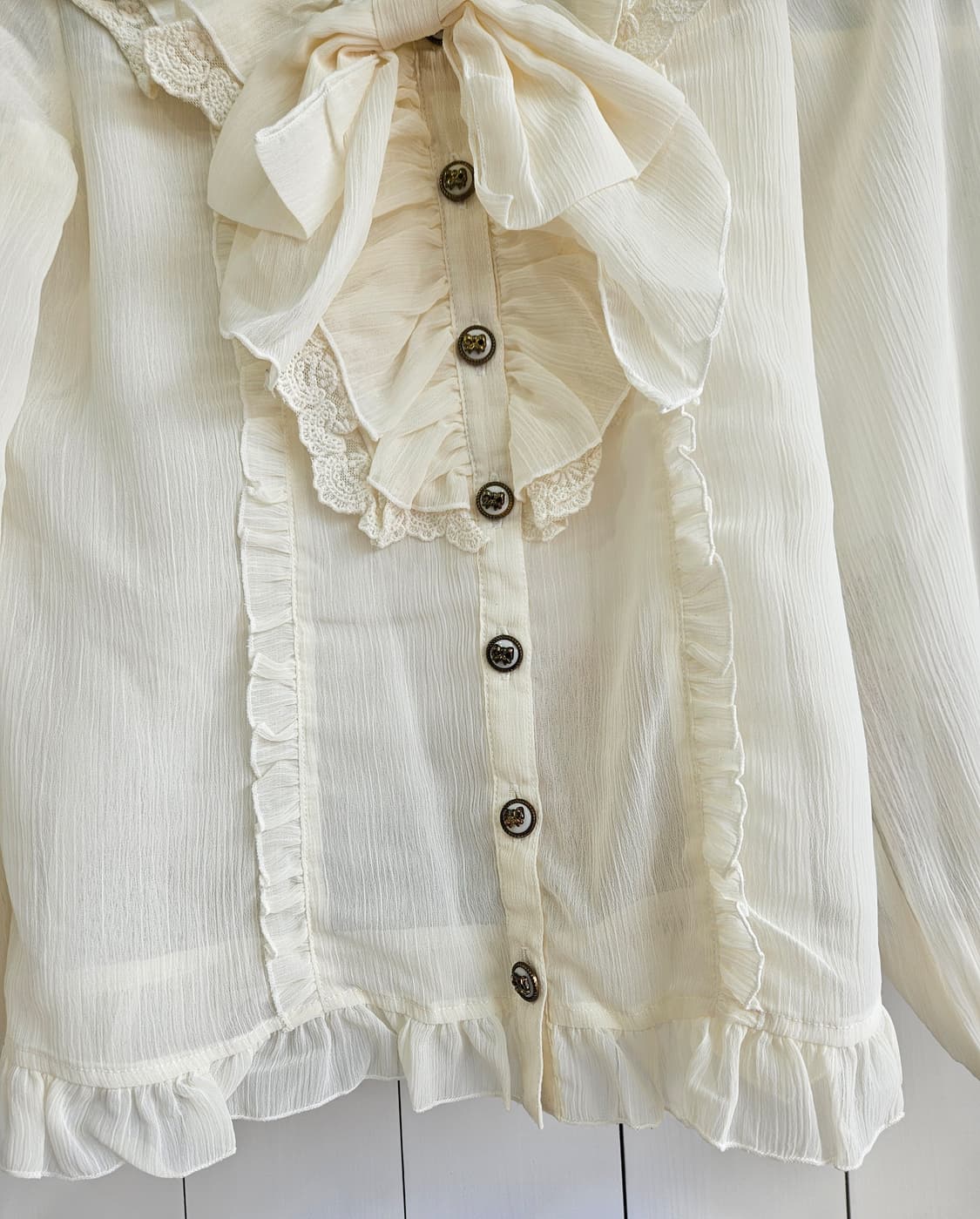 리즈리사(LIZ LISA) 러블리 리본 프릴 블라우스 상품이미지3