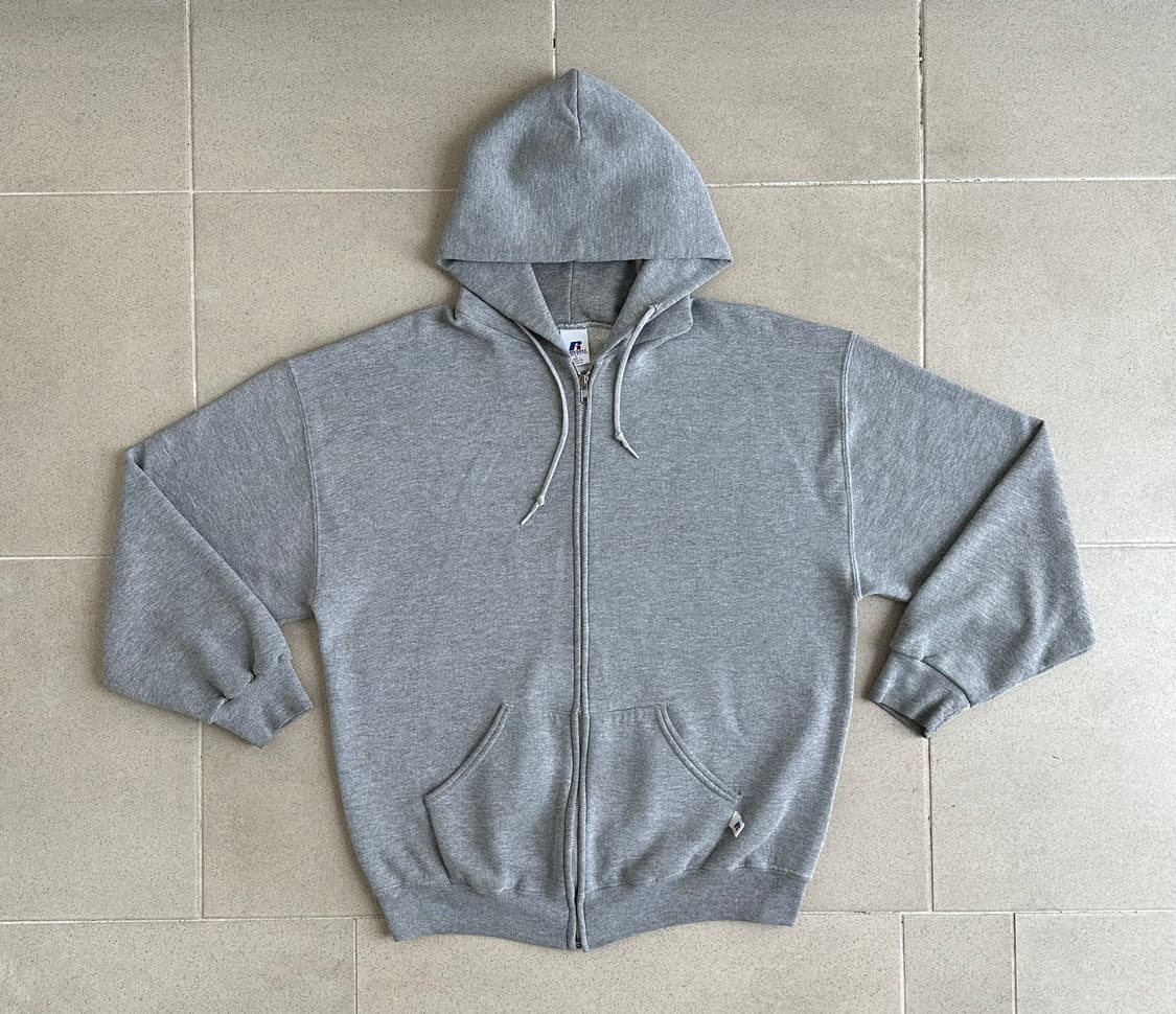 00s 빈티지 러셀 후드집업 그레이 L 상품이미지1