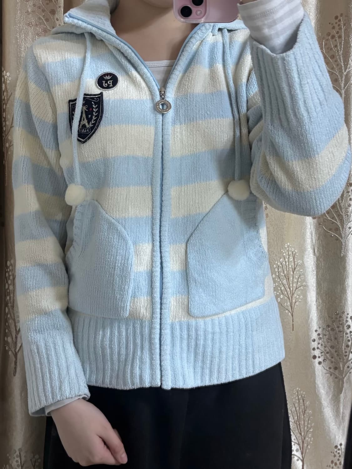 pom ponette 스트라이프 후드집업 상품이미지2