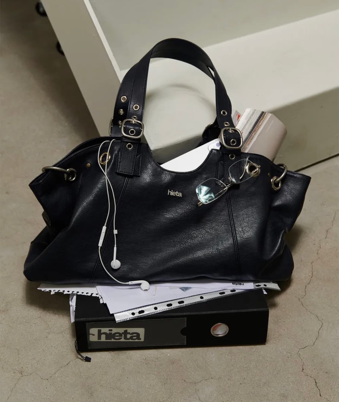 히에타 베키 토트백 네이비 상품이미지3