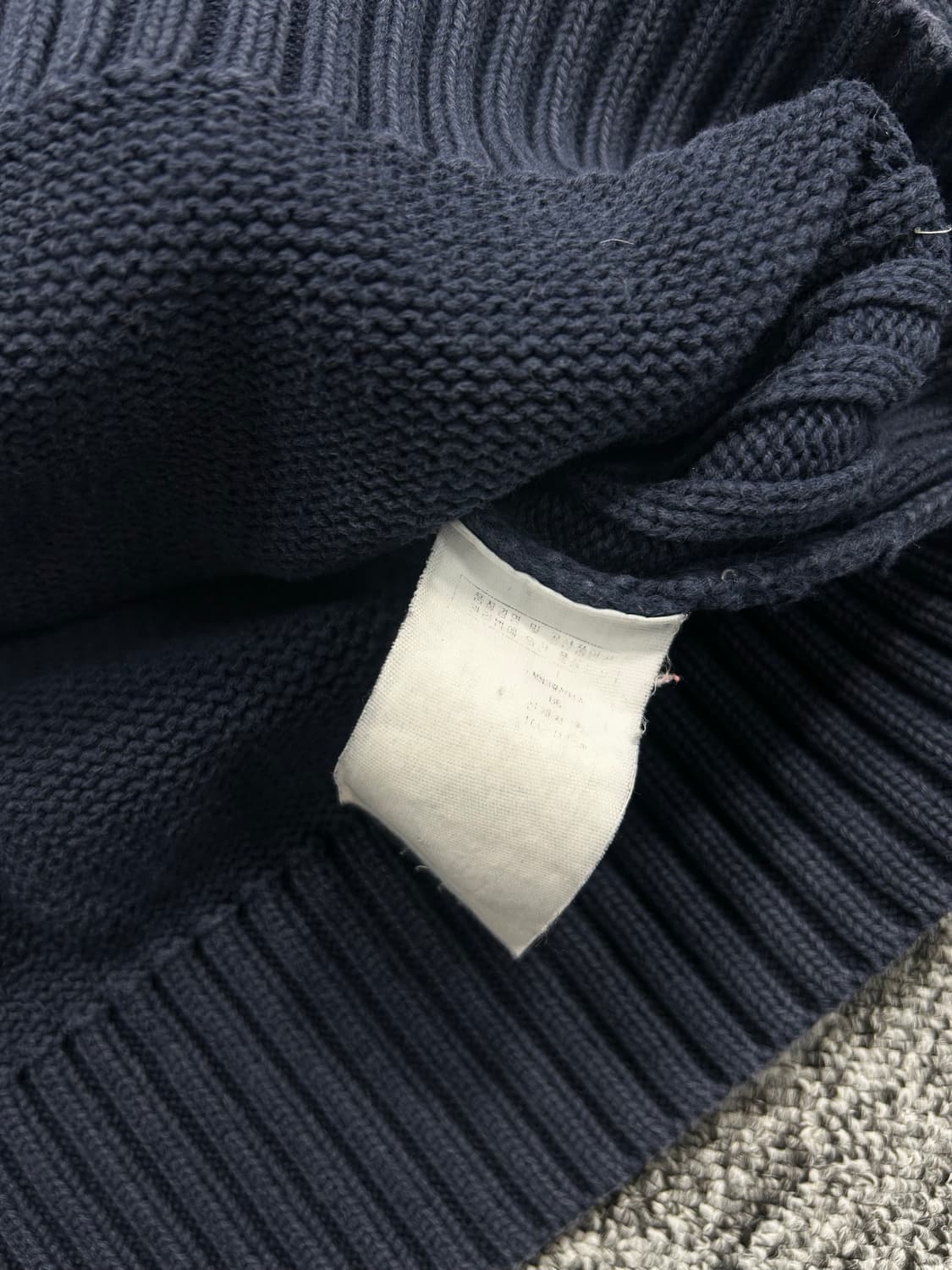 타미 힐피거 네이비 스몰로고 니트 집업 L 상품이미지8