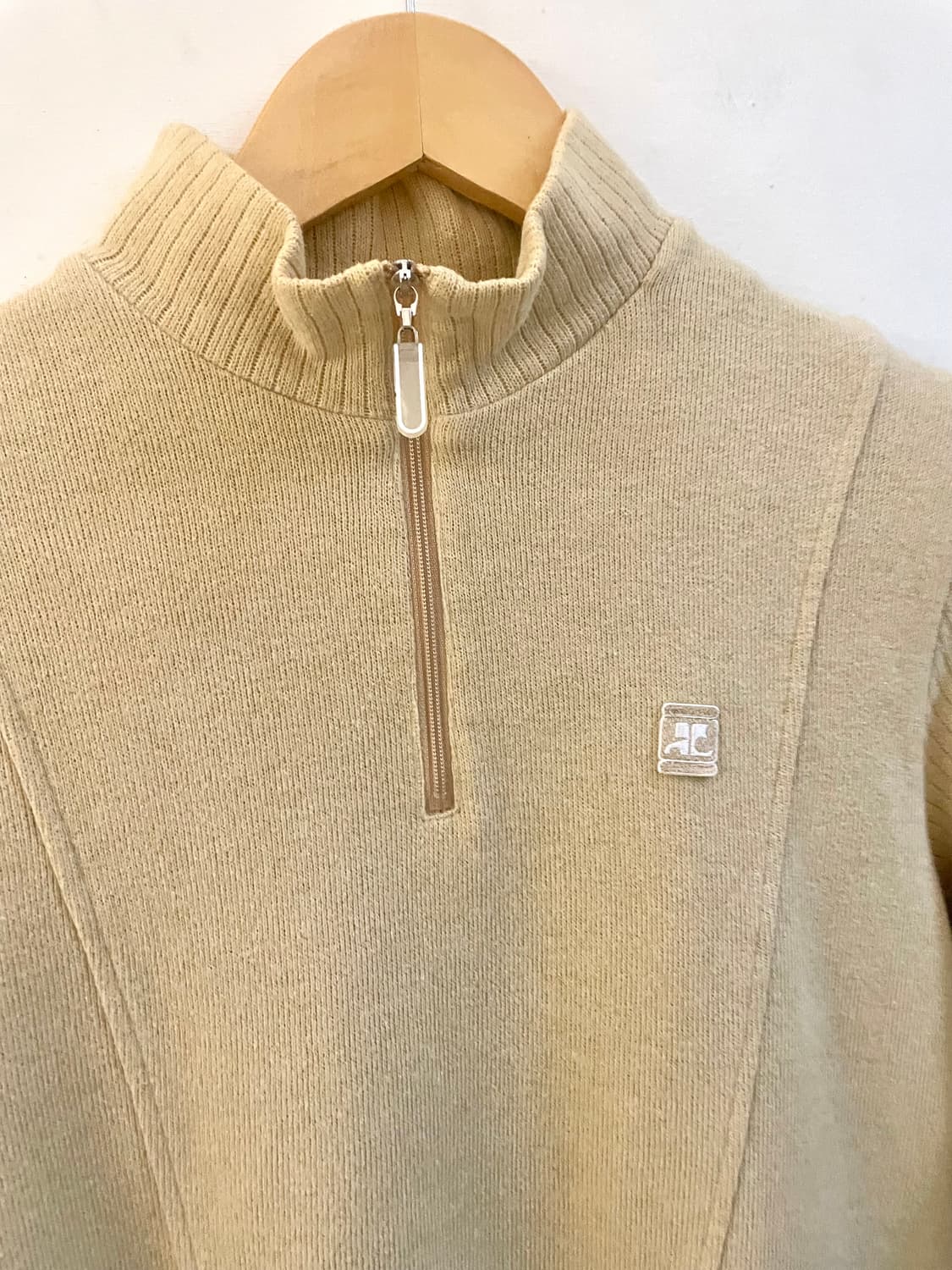 꾸레주 면 혼방 니트 반집업 쿼터집업 상품이미지4