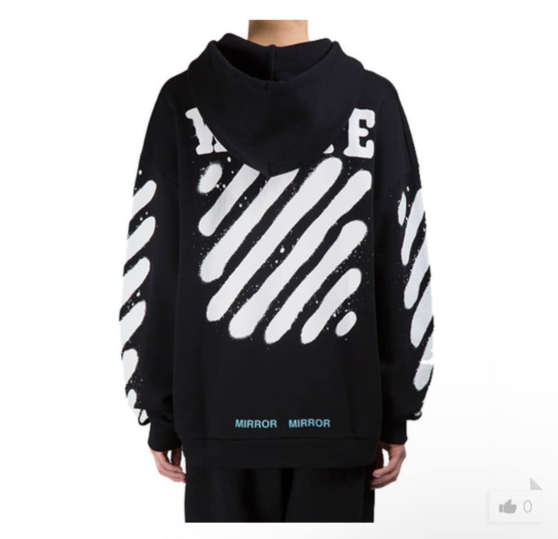 오프화이트 스프레이 후드티 상품이미지3