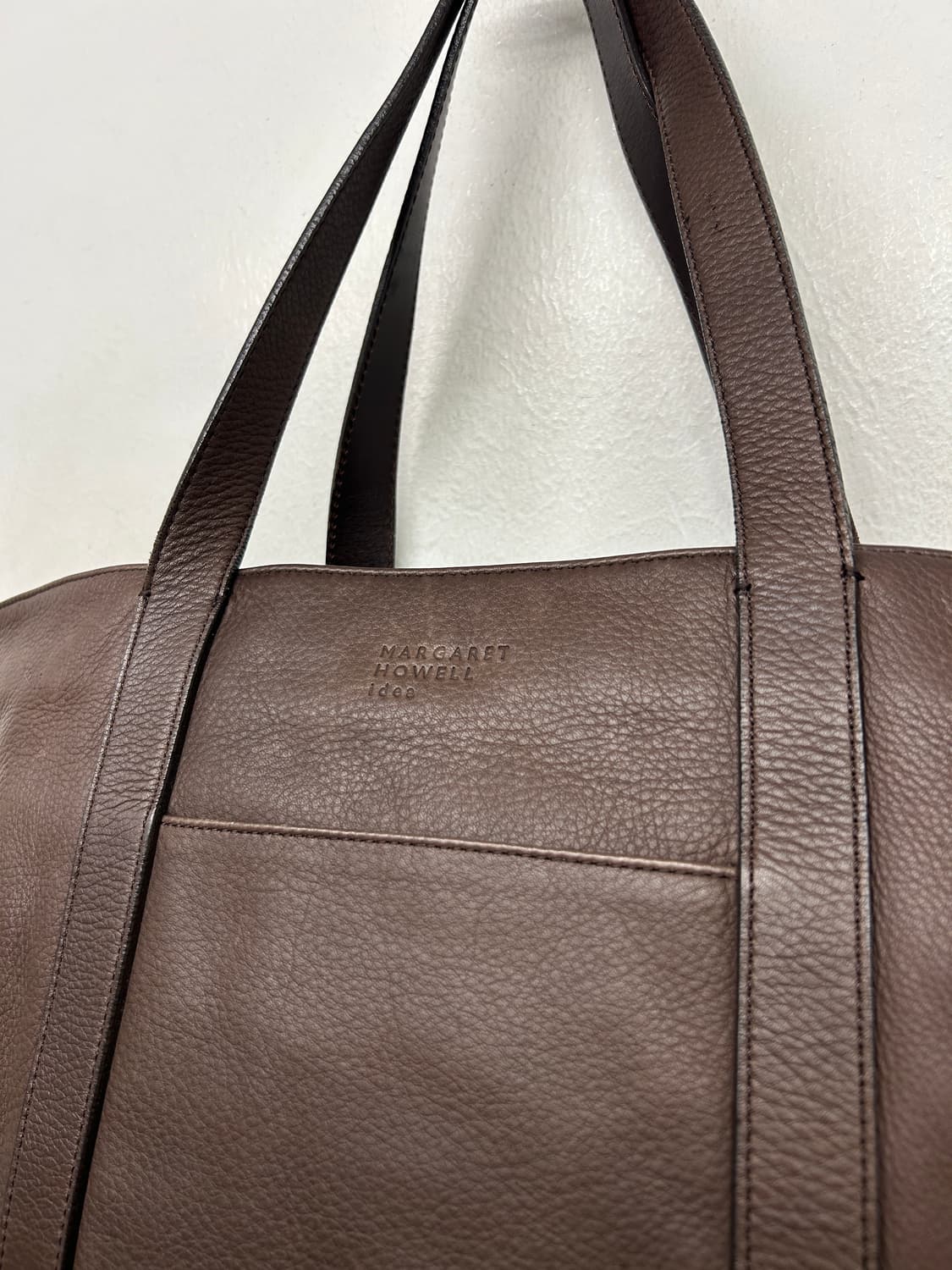 마가렛호웰 브라운 레더 토트백 상품이미지2
