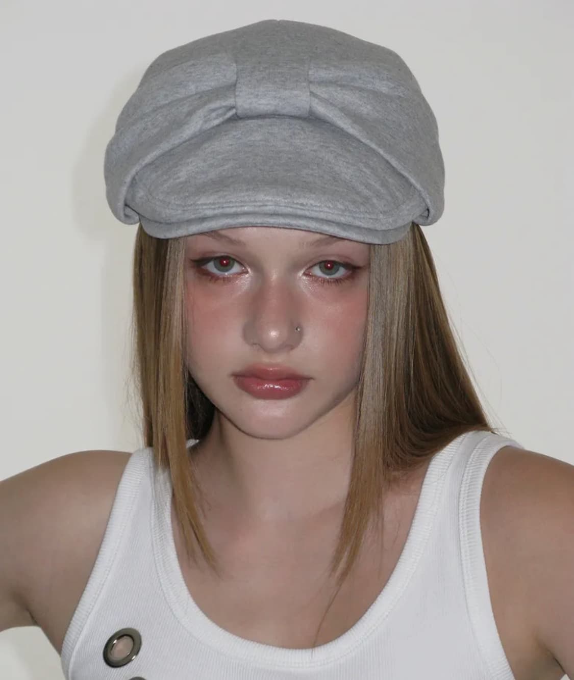 크랭크 리본 헌팅캡 그레이 구해요 상품이미지1