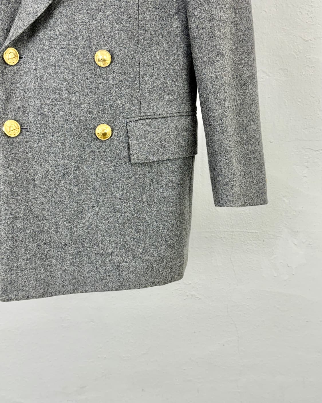 폴로 랄프로렌 모스 그레이 울 금장 더블 브레스티드 블레이저 자켓 상품이미지5