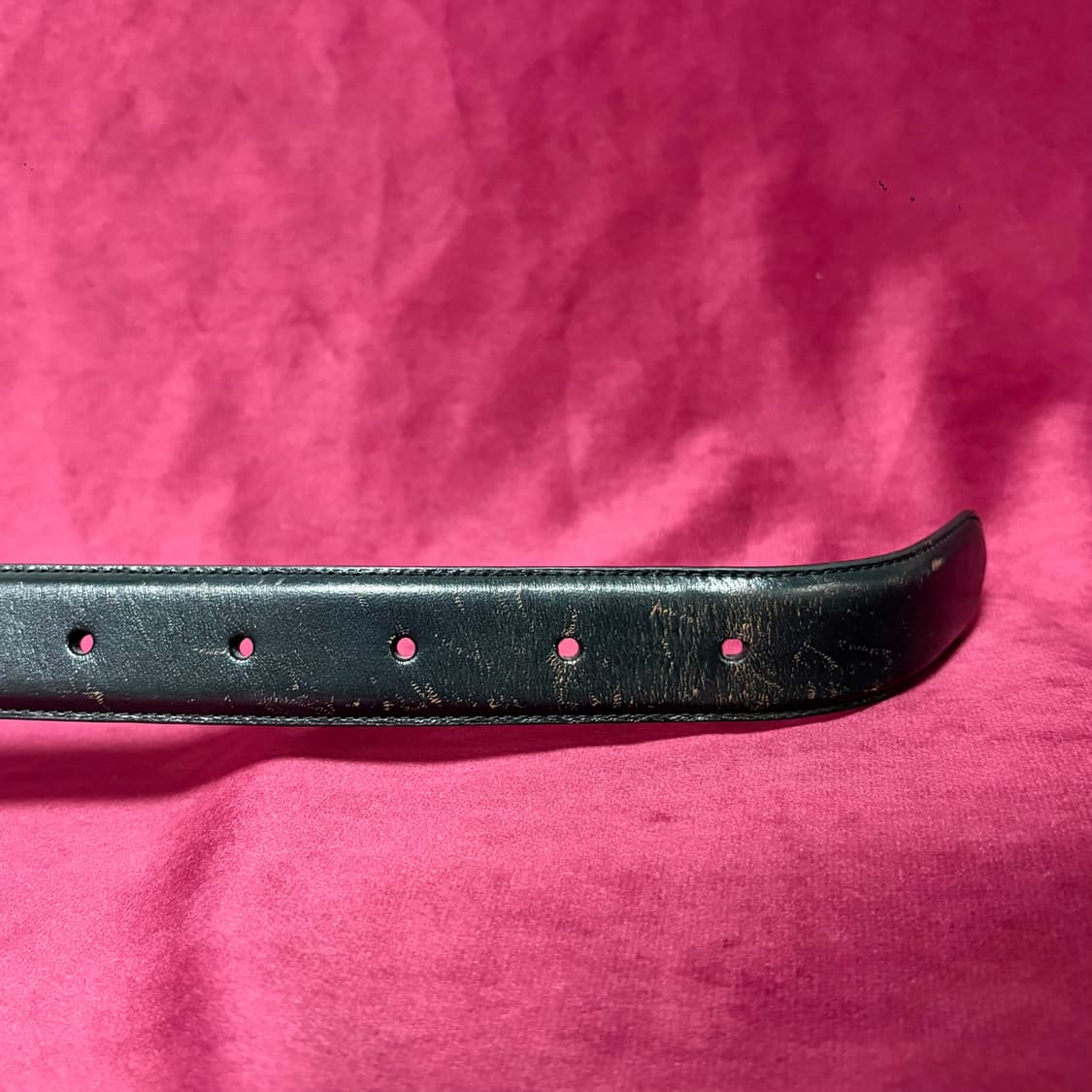 이탈리안 블랙 레더 벨트 상품이미지5