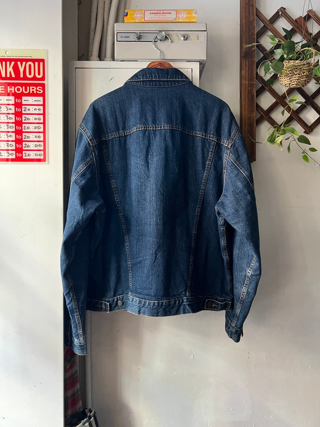 [L]Wrangler USA 랭글러 체크 라이닝 데님 트러커 자켓 상품이미지8