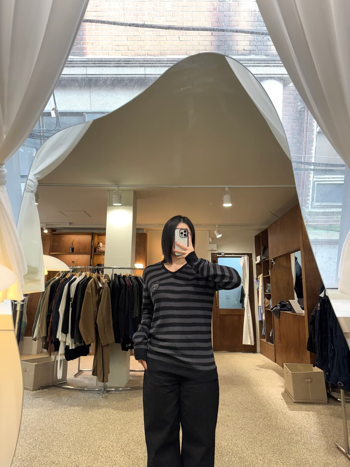 버버리 블랙라벨 스트라이프 울 니트 스웨터 상품이미지2