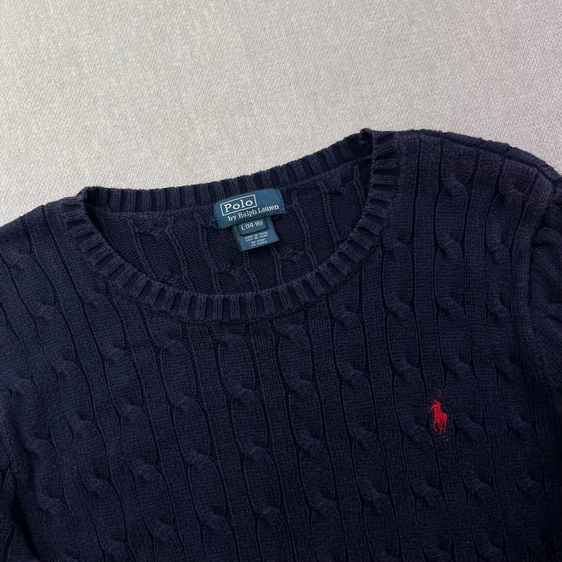 95 폴로랄프로렌 꽈배기 네이비 니트 상품이미지2