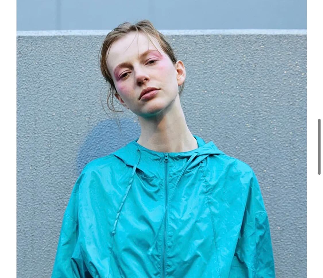 버뮬라 burmular GLOSSY HOODIE ANORAK (BLUE  상품이미지1