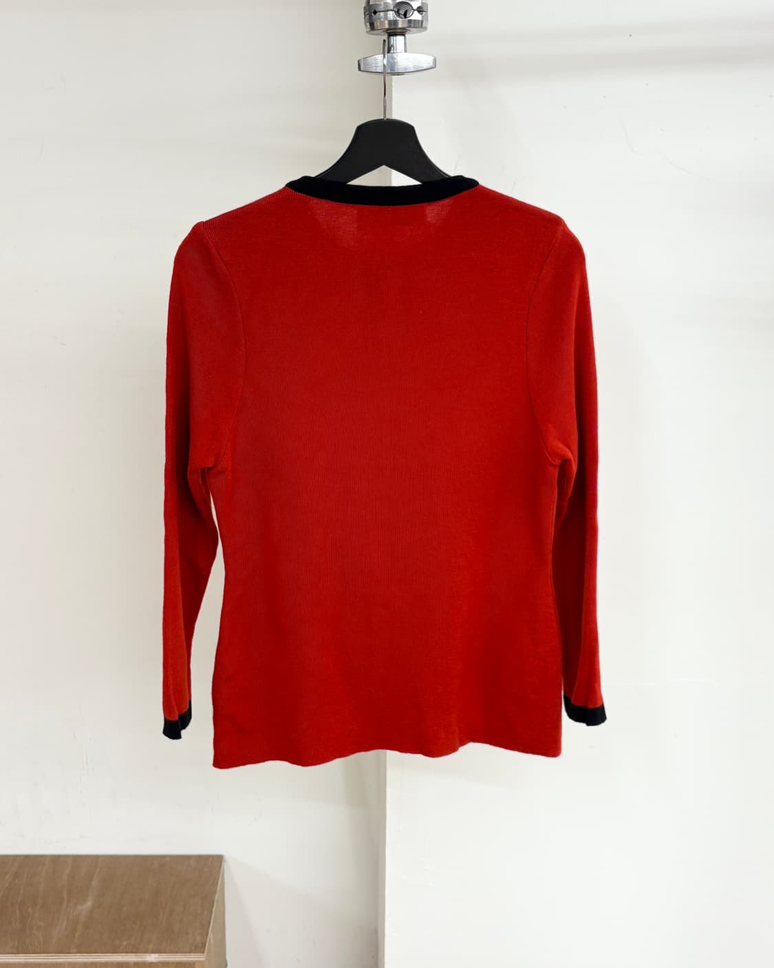 버버리 레드 하프버튼 울 니트 상품이미지6