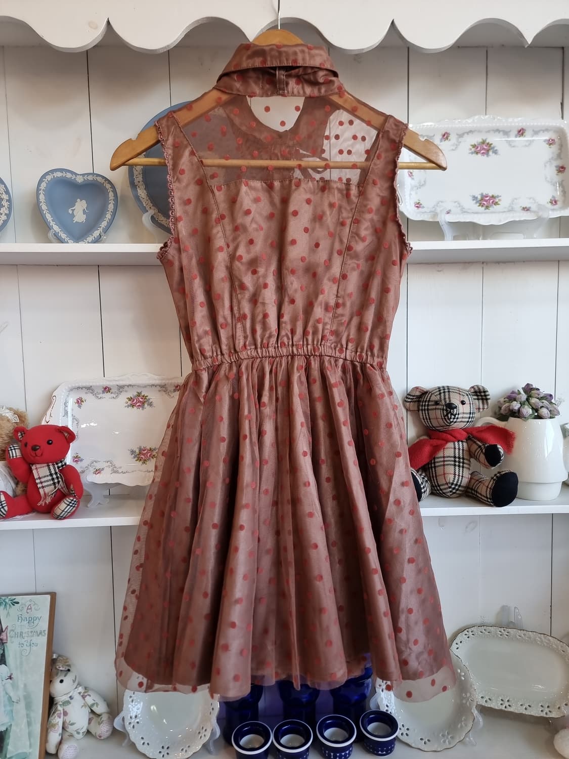 LIZ LISA(리즈리사)초콜릿 도트 시스루 원피스 상품이미지7