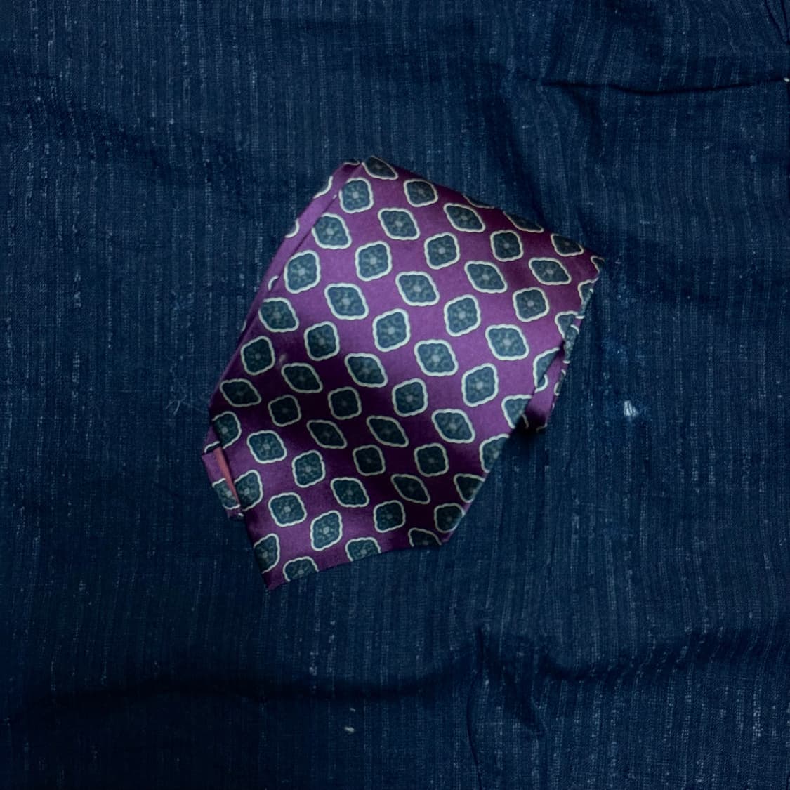 간트 플라워 패턴 실크 타이 상품이미지1