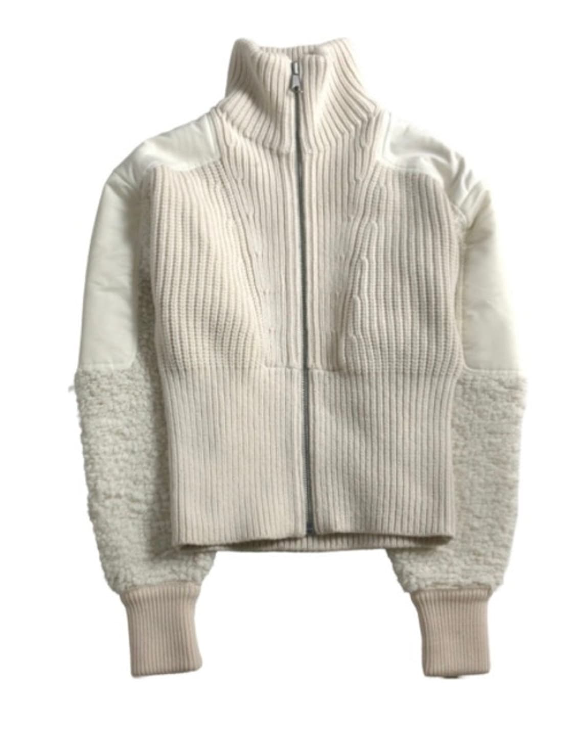 DIESEL 하이넥 플리스 믹스 니트 집업 상품이미지1