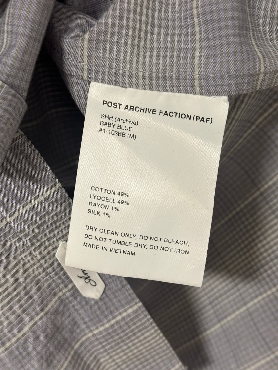 포스트아카이브팩션 셔츠 베이비블루 M 상품이미지4