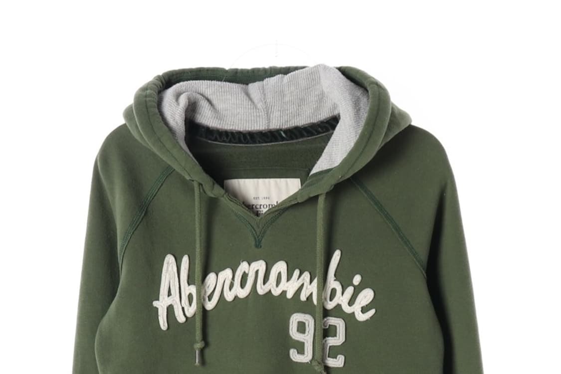 아베크롬비 NY 92 아치로고 빈티지 그린 후드티 M 상품이미지3