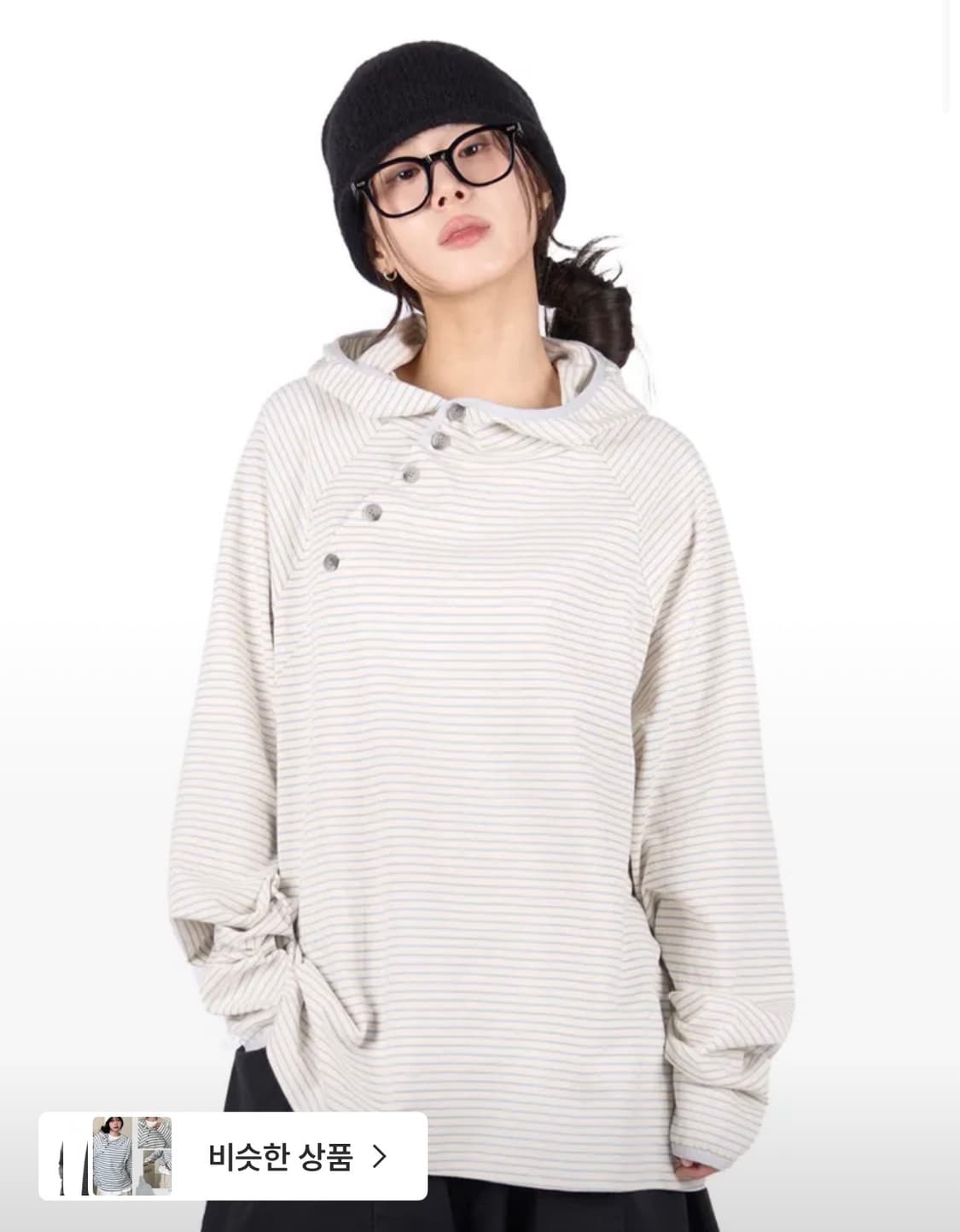 릿킴 라우코하우스 스트라이프 후드티 롱슬리브 상품이미지1