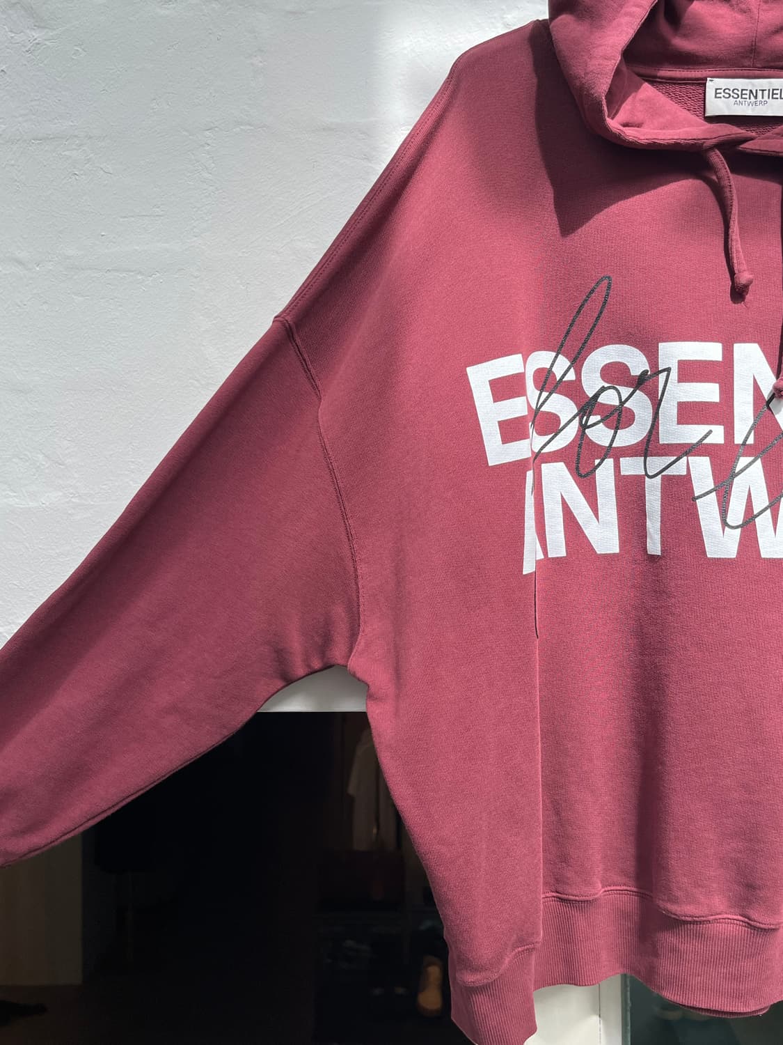 Essentiel Antwerp 버건디 저지 후드티 1 상품이미지4
