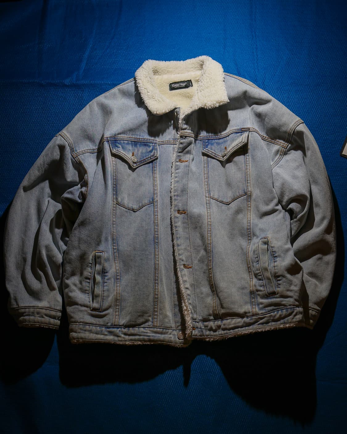 SAINTPAIN 보아 데님 쉐르파 자켓 L 상품이미지1
