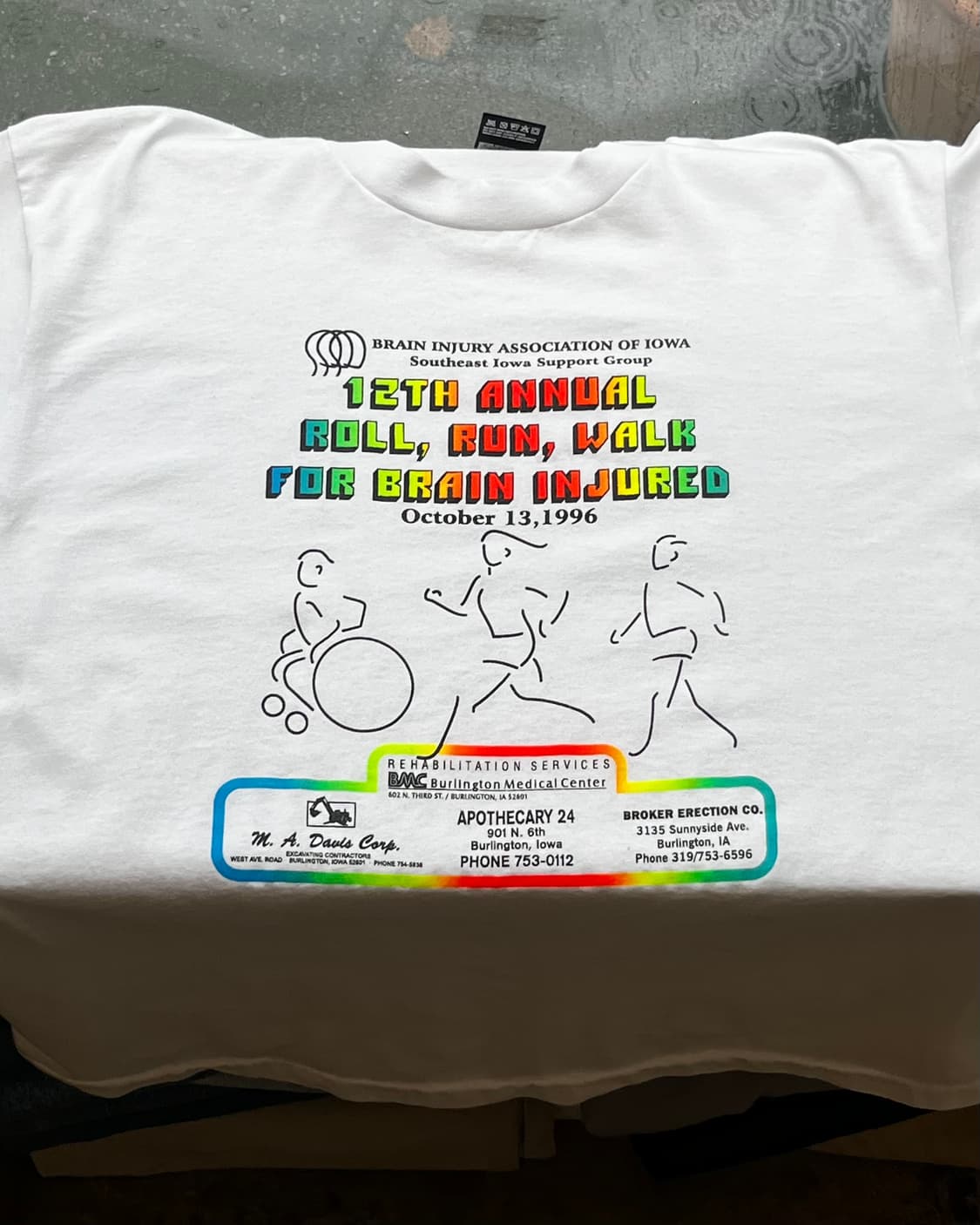 90’s USA “Roll, Run, Walk” T-shirt L 상품이미지9