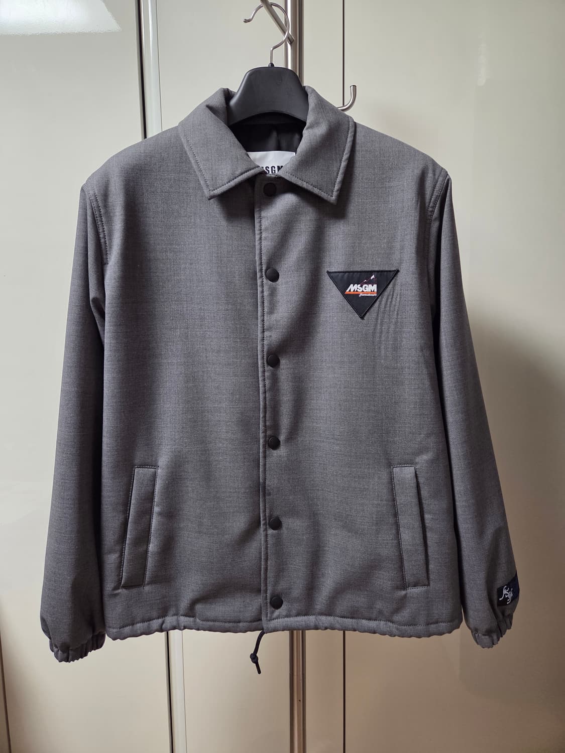 MSGM 패디드 울 자켓 그레이 상품이미지1