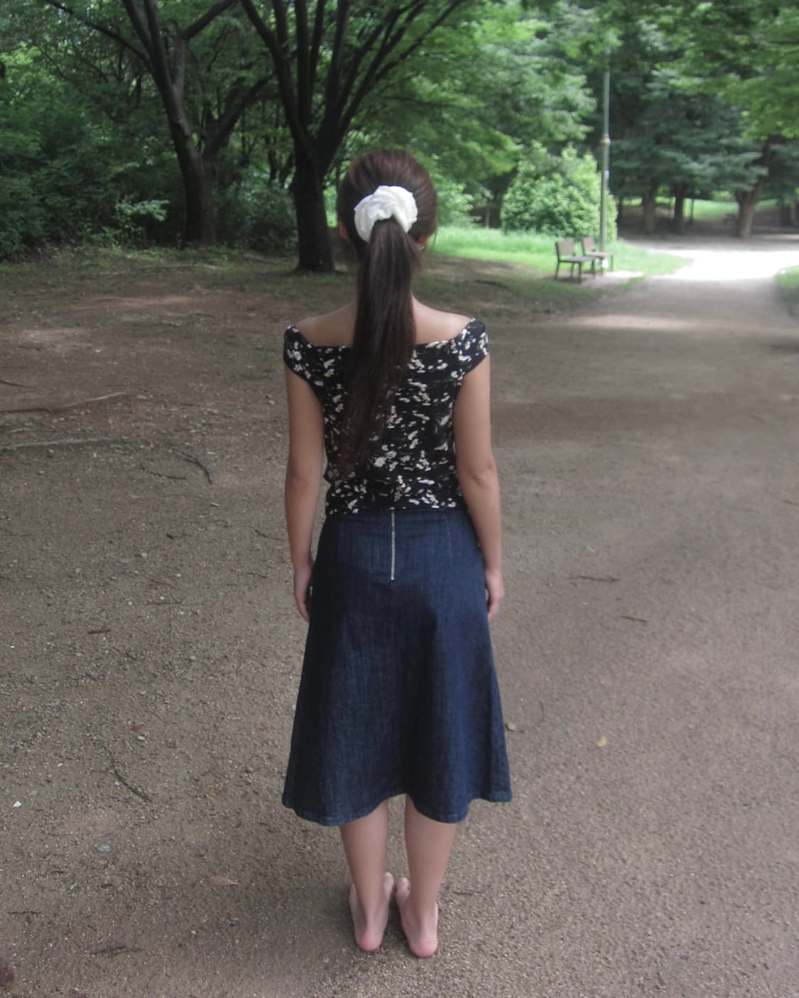 vintage flower off-shoulder top 상품이미지6