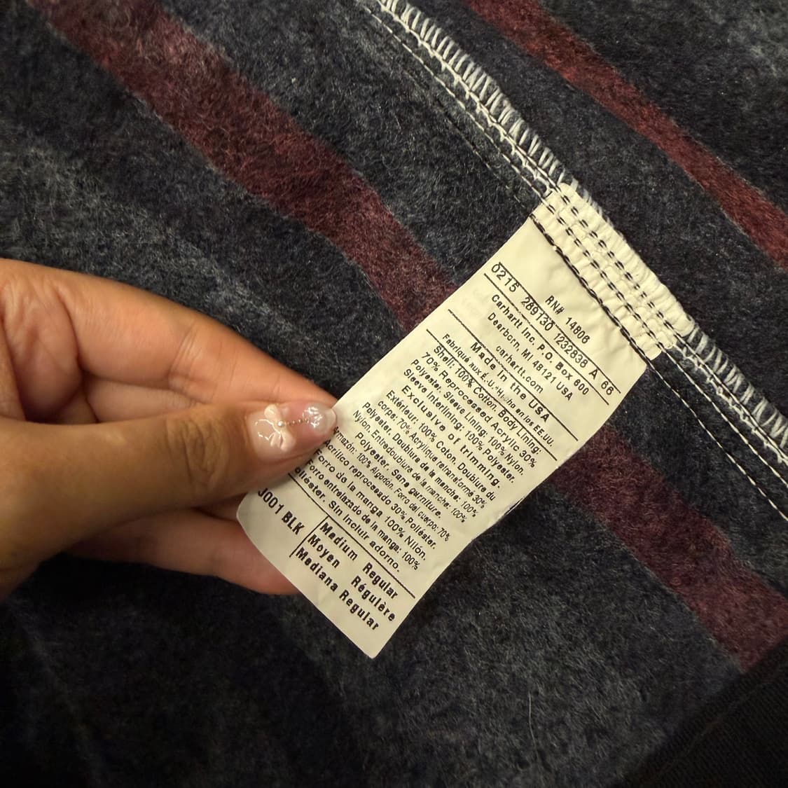 [ 정품/M ] 칼하트 j001 blk 덕 디트로이트 자켓 상품이미지6