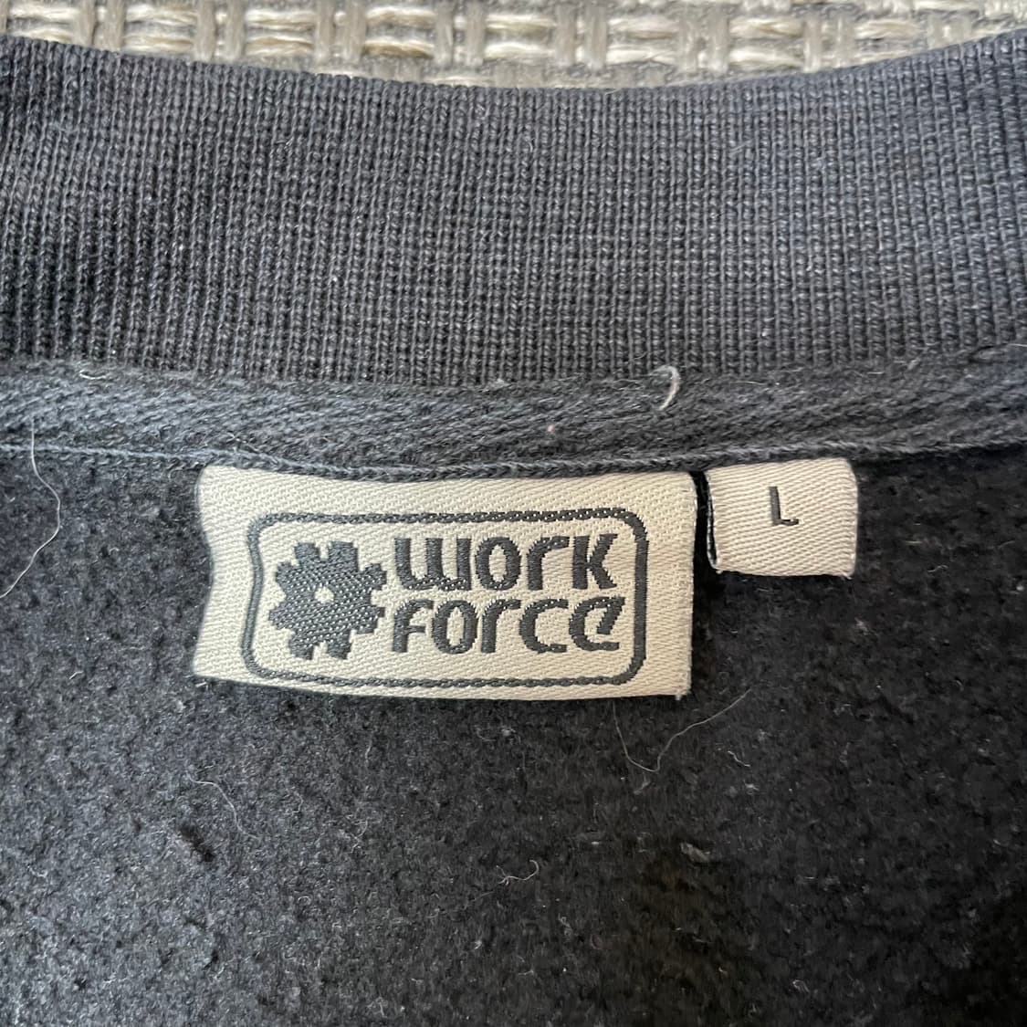 빈티지 블랙 기모 맨투맨 스웻셔츠 L 상품이미지5