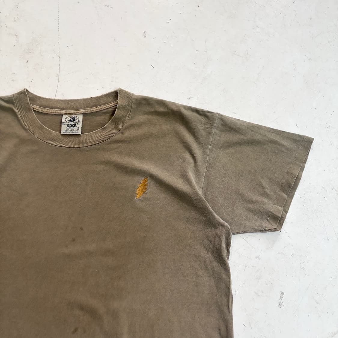 90s USA anvil 빈티지 싱글스티치 피그먼트 반팔티 L 상품이미지2