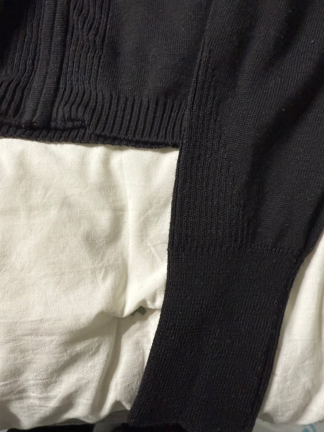 미스치프 롬버스 니트 후디 블랙 상품이미지4