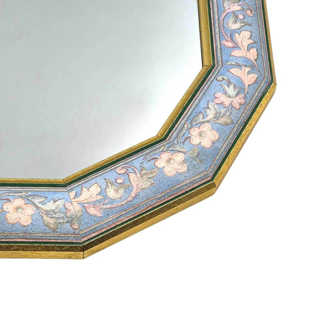 70s 이탈리아 핸드 플로랄 옥타곤 벽거울 상품이미지4