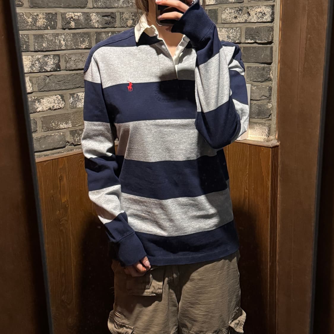 S) 폴로 랄프로렌 단가라 럭비티 긴팔 카라티 상품이미지8