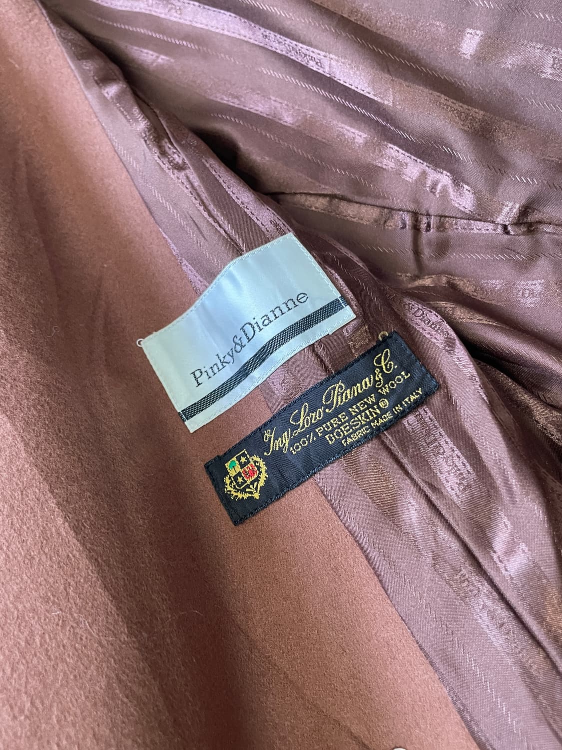 로로피아나 x 핑키앤다이앤 더블 브레스티드 체스터 코트 상품이미지5