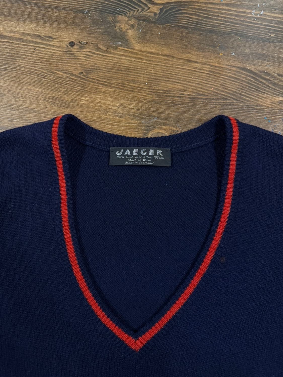 JAEGER 브이넥 니트 남성100-105 상품이미지6