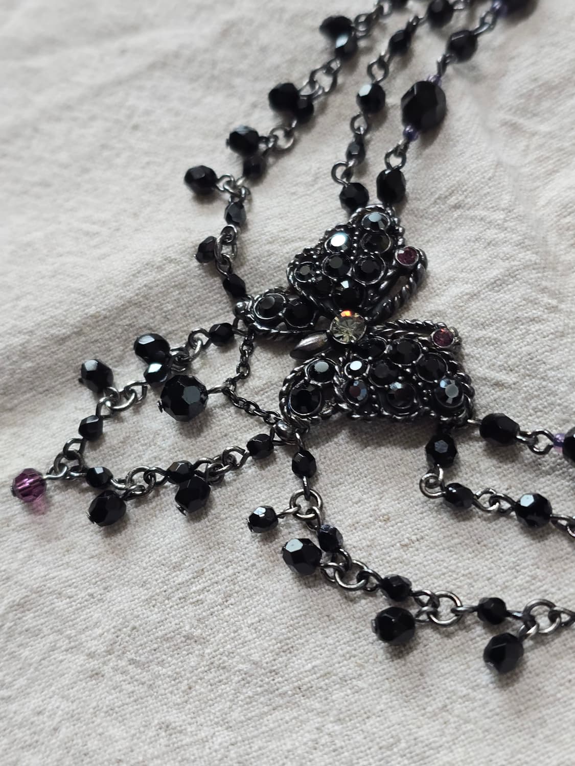 ANNA SUI gothic black butterfly necklace 상품이미지4