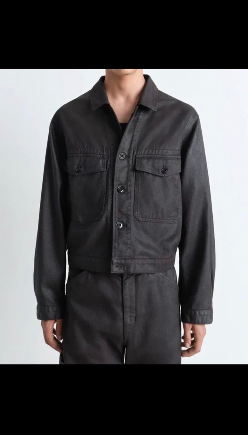 [50] Lemaire 샤이닝 코팅 트러커 데님 자켓 상품이미지1
