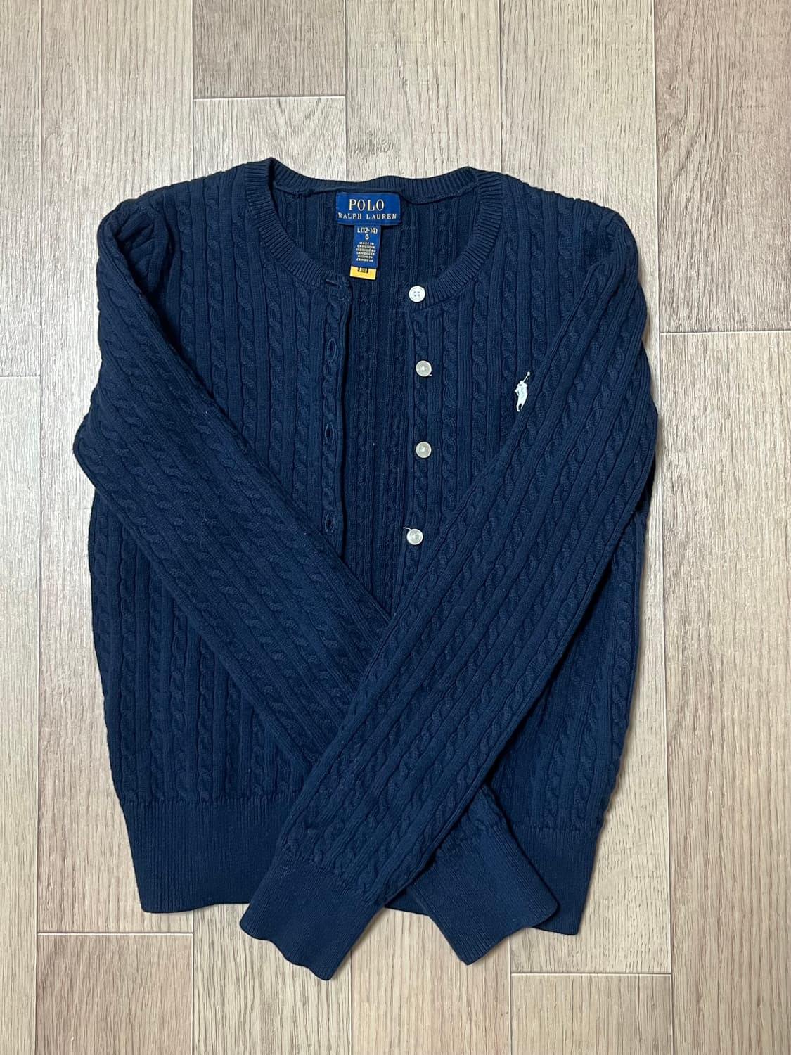 정품) 폴로 랄프로렌 걸즈 가디건 네이비 L 상품이미지1