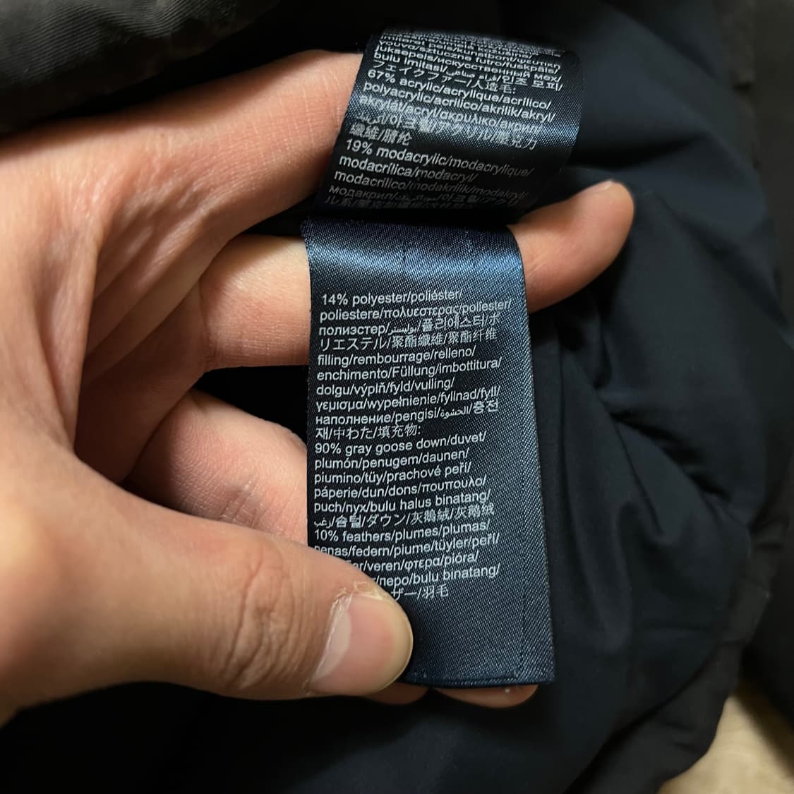 타미힐피거 구스다운 후드 미디엄 패딩 점퍼 [블랙] S/90 상품이미지7