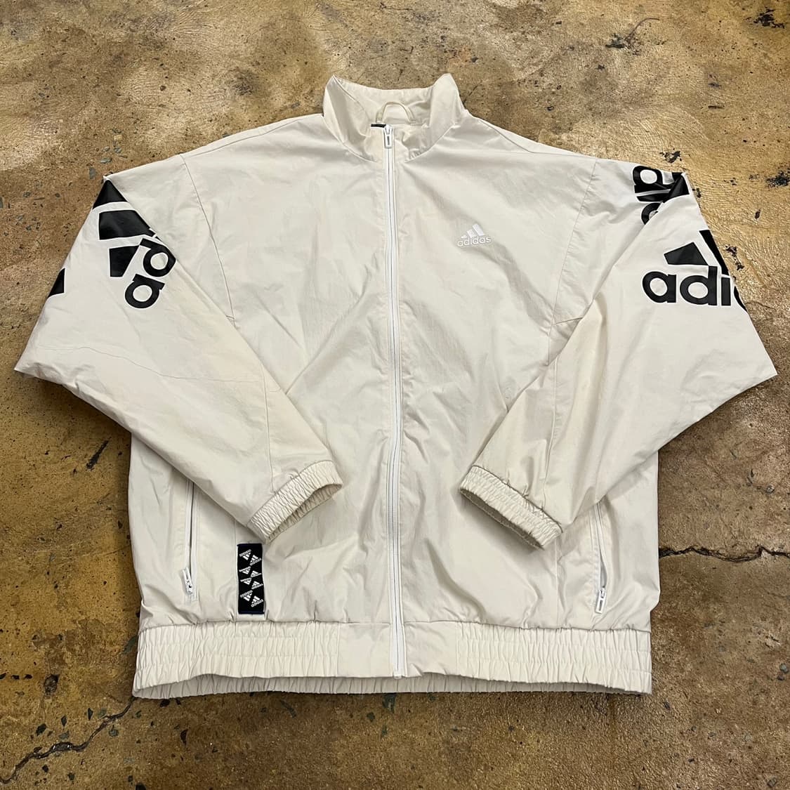 [정품/XL,105] 아디다스 암프린팅 로고 바람막이 b15 상품이미지2