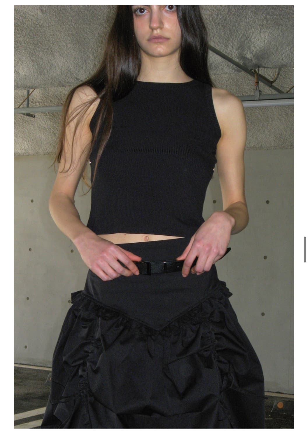 밀로우먼 벌룬 셔링 맥시 스커트(원가:118,000원) 상품이미지3