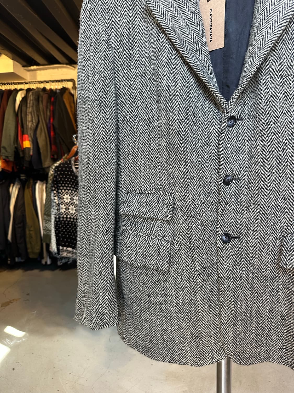 90s 폴로 랄프로렌 해리스 트위드 헤링본 자켓 made in usa 상품이미지4