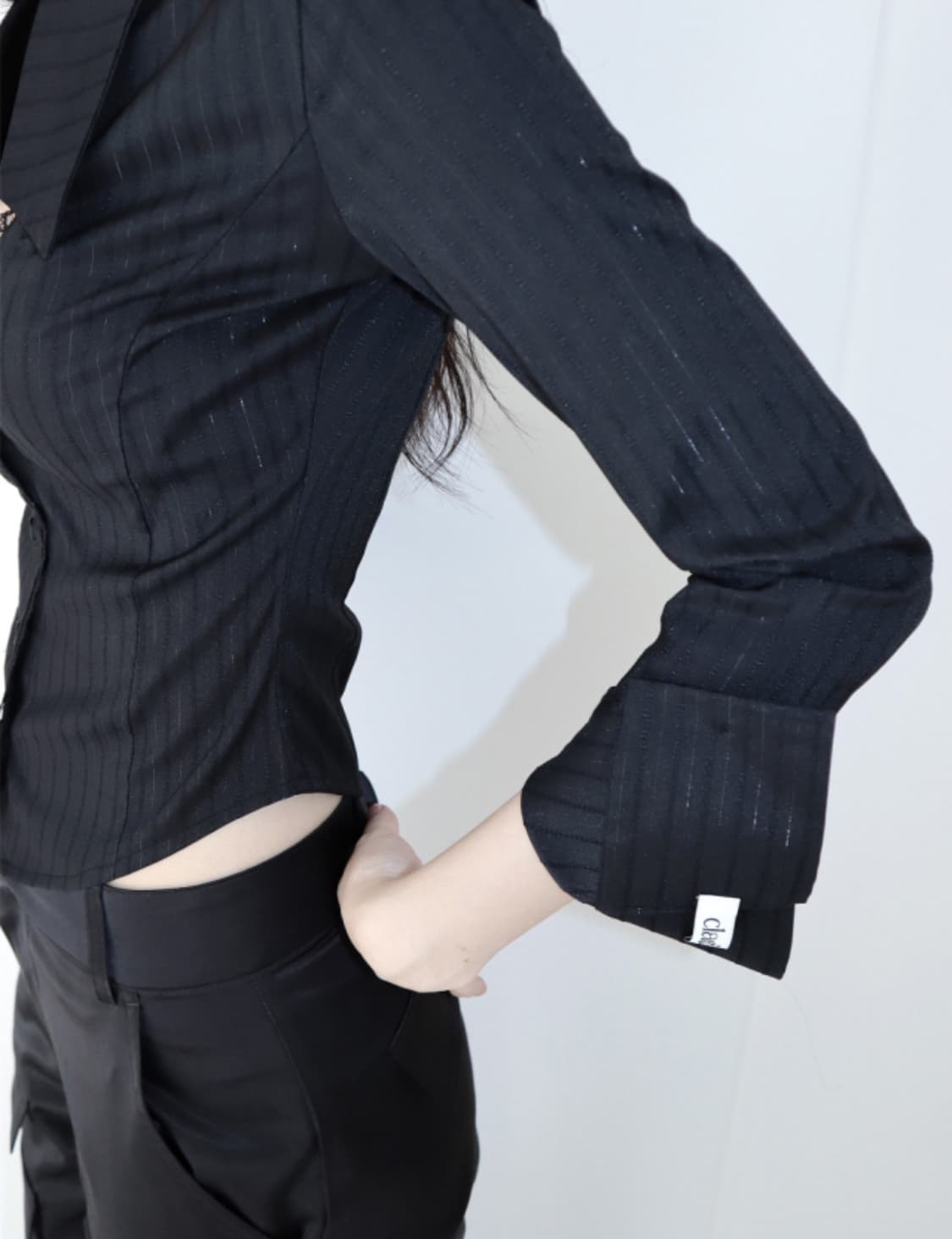 클라따 lace princess shirt, black 상품이미지3