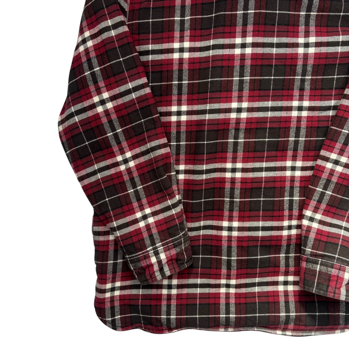 LL Bean 엘엘빈 버건디 체크 누빔 셔츠 자켓 M 상품이미지6