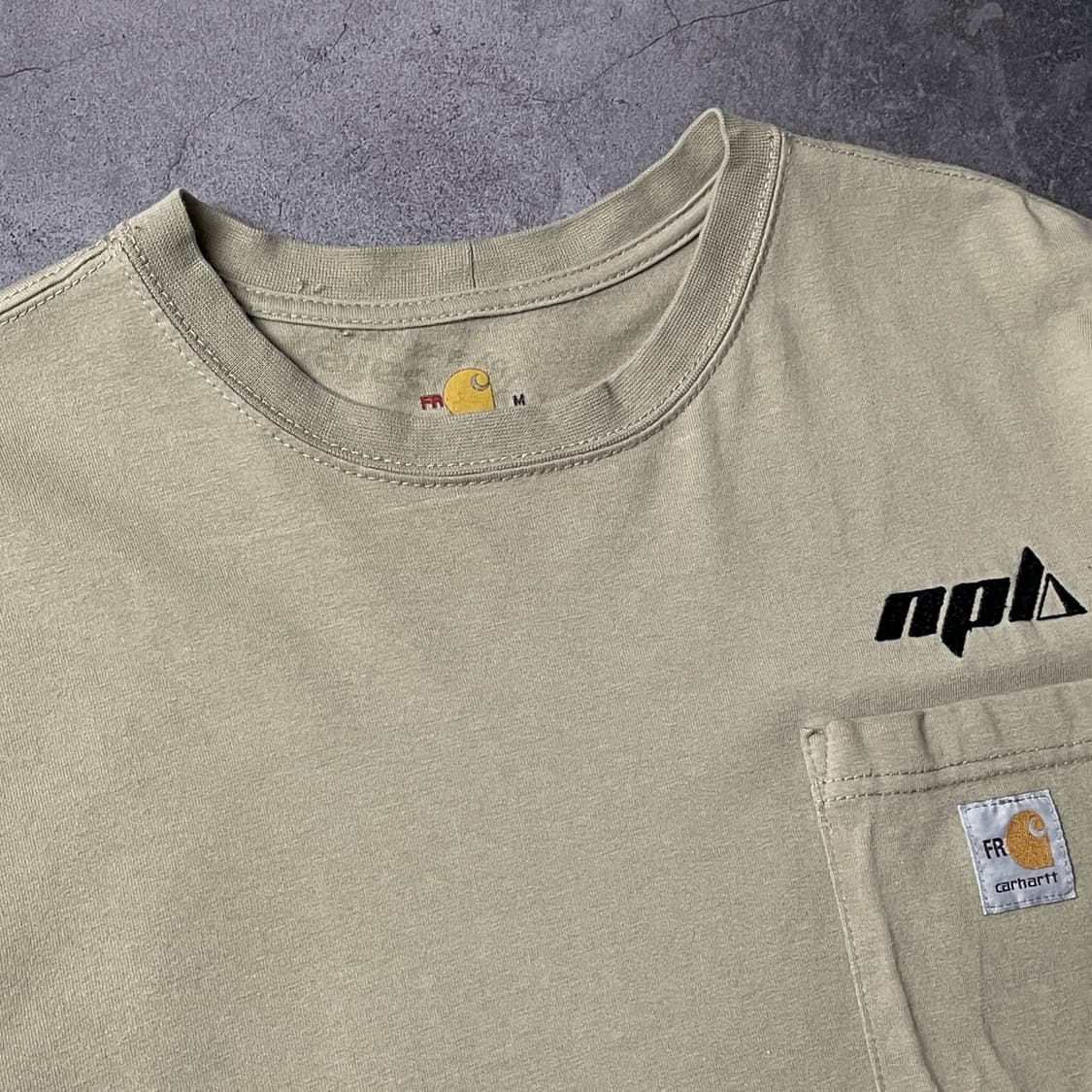 CARHARTT 칼하트 베이지 코튼 긴팔 티셔츠 A01022 상품이미지2